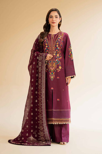 Nishat Linen 3 Piece - Embellished Suit - 42501374 Online Shopping